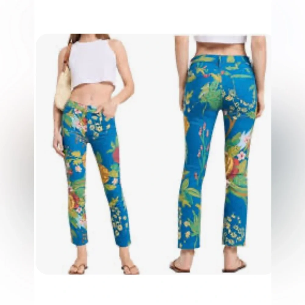 MOTHER Blue Floral Ankle Jeans - Picture 10 of 10